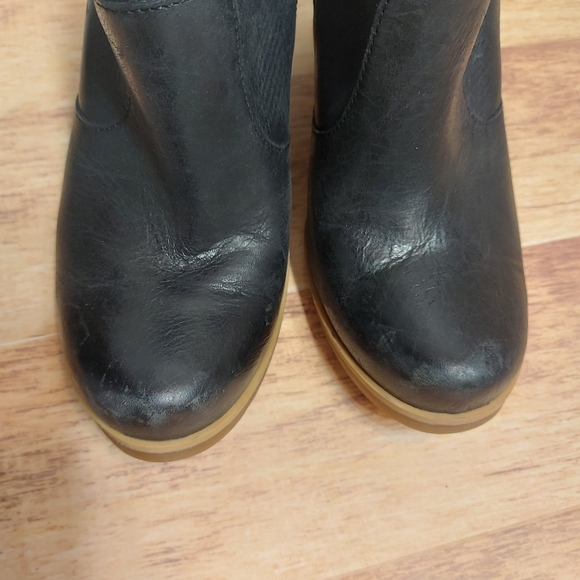 Korks Kork Ease Shamira Booties Womens 9.5 M Black Leather Heeled Ankle Boots - Picture 9 of 12